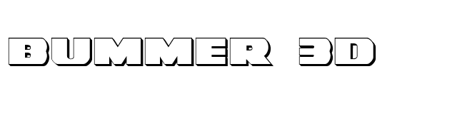 Bummer 3D font preview
