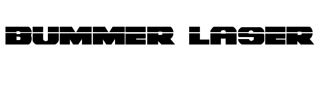 Bummer Laser font preview