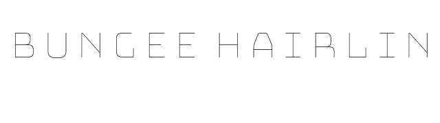 Bungee Hairline font preview