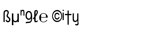 Bungle City font preview
