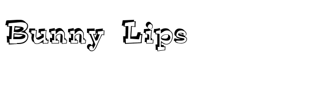 Bunny Lips font preview