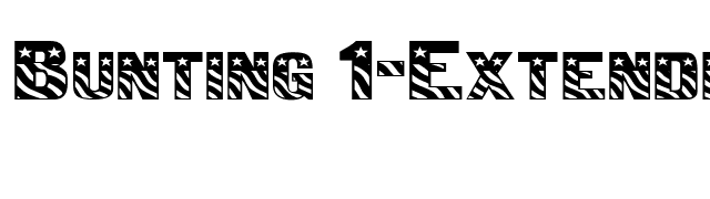 Bunting 1-Extended Normal font preview