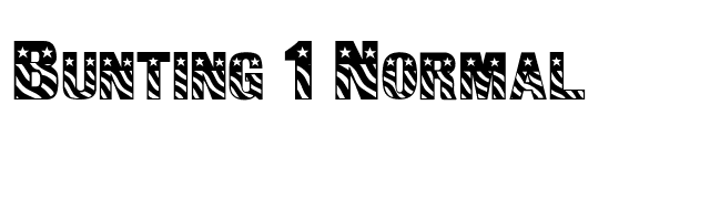 Bunting 1 Normal font preview