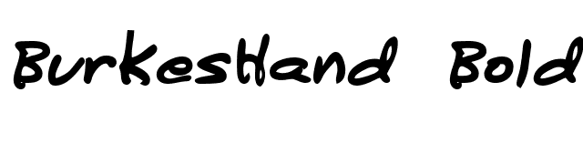 BurkesHand Bold font preview
