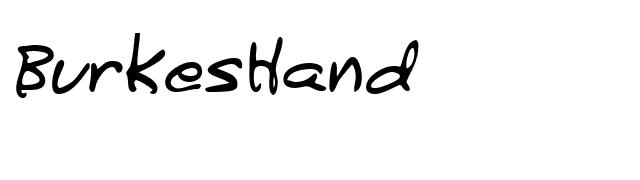 BurkesHand font preview