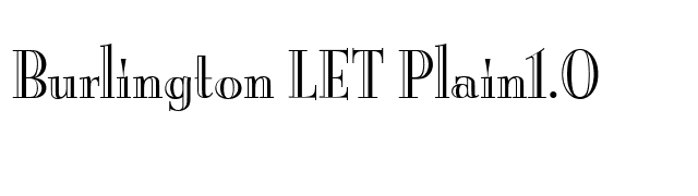 Burlington LET Plain1.0 font preview