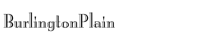 BurlingtonPlain font preview