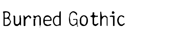 Burned Gothic font preview