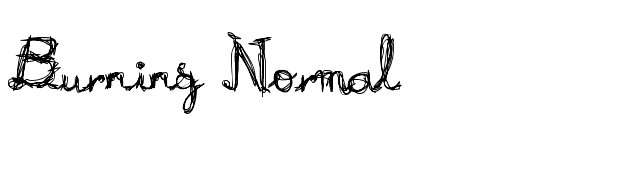 Burning Normal font preview