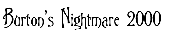 Burton's Nightmare 2000 font preview