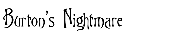 Burton's Nightmare font preview
