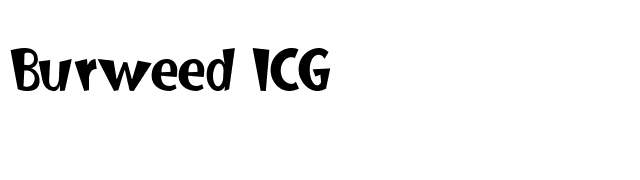 Burweed ICG font preview