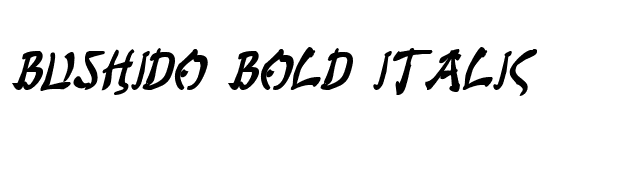 Bushido Bold Italic font preview