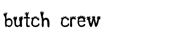 butch crew font preview