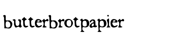 butterbrotpapier font preview