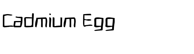 Cadmium Egg font preview