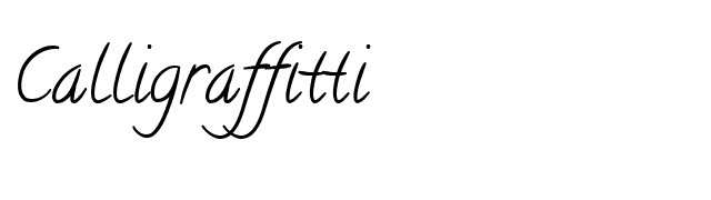 Calligraffitti font preview