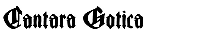Cantara Gotica font preview