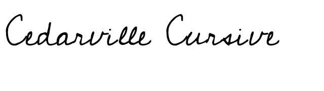 Cedarville Cursive font preview