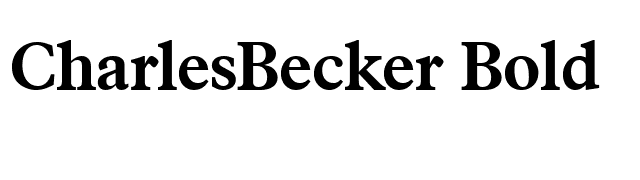 CharlesBecker Bold font preview