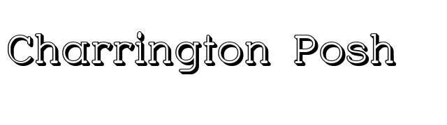 Charrington Posh font preview