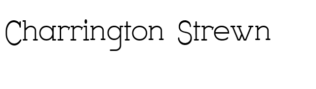 Charrington Strewn font preview