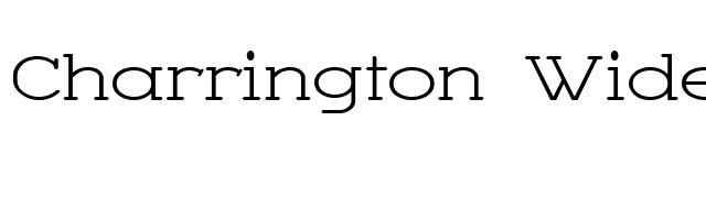Charrington Wide font preview