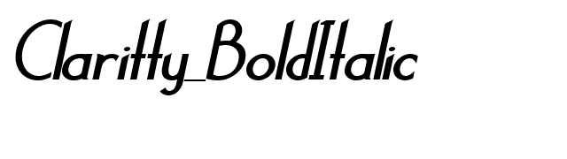 Claritty_BoldItalic font preview