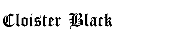 Cloister Black font preview