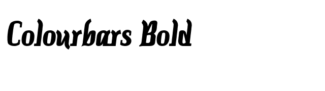 Colourbars Bold font preview