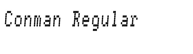 Conman Regular font preview