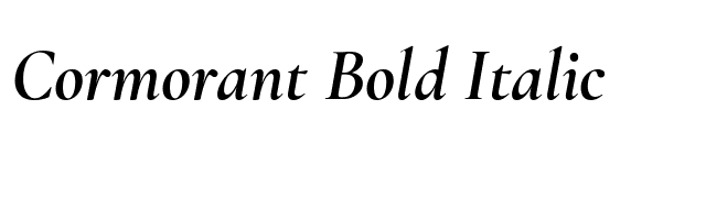 Cormorant Bold Italic font preview