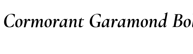 Cormorant Garamond Bold Italic font preview