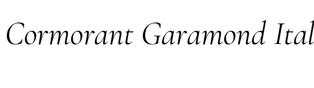 Cormorant Garamond Italic font preview