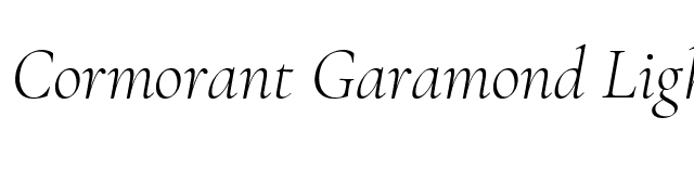 Cormorant Garamond Light Italic font preview