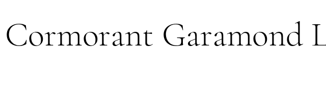 Cormorant Garamond Light font preview