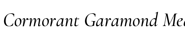 Cormorant Garamond Medium Italic font preview