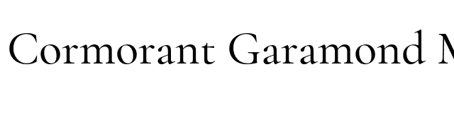 Cormorant Garamond Medium font preview