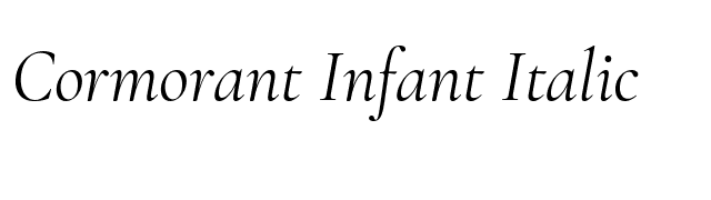 Cormorant Infant Italic font preview