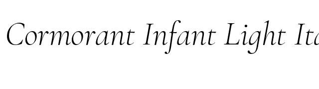 Cormorant Infant Light Italic font preview