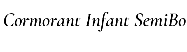 Cormorant Infant SemiBold Italic font preview