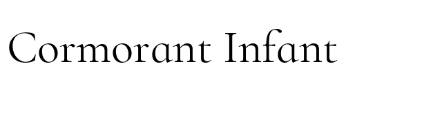 Cormorant Infant font preview