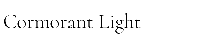 Cormorant Light font preview