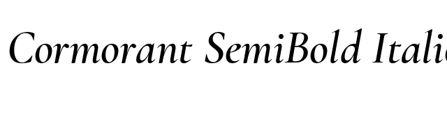 Cormorant SemiBold Italic font preview