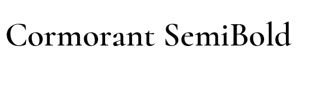Cormorant SemiBold font preview