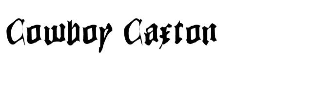 Cowboy Caxton font preview