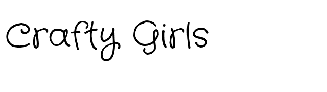 Crafty Girls font preview