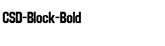 CSD-Block-Bold font preview
