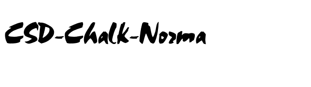 CSD-Chalk-Norma font preview