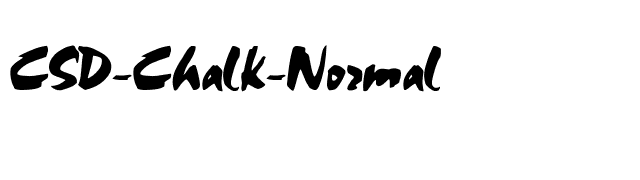 CSD-Chalk-Normal font preview
